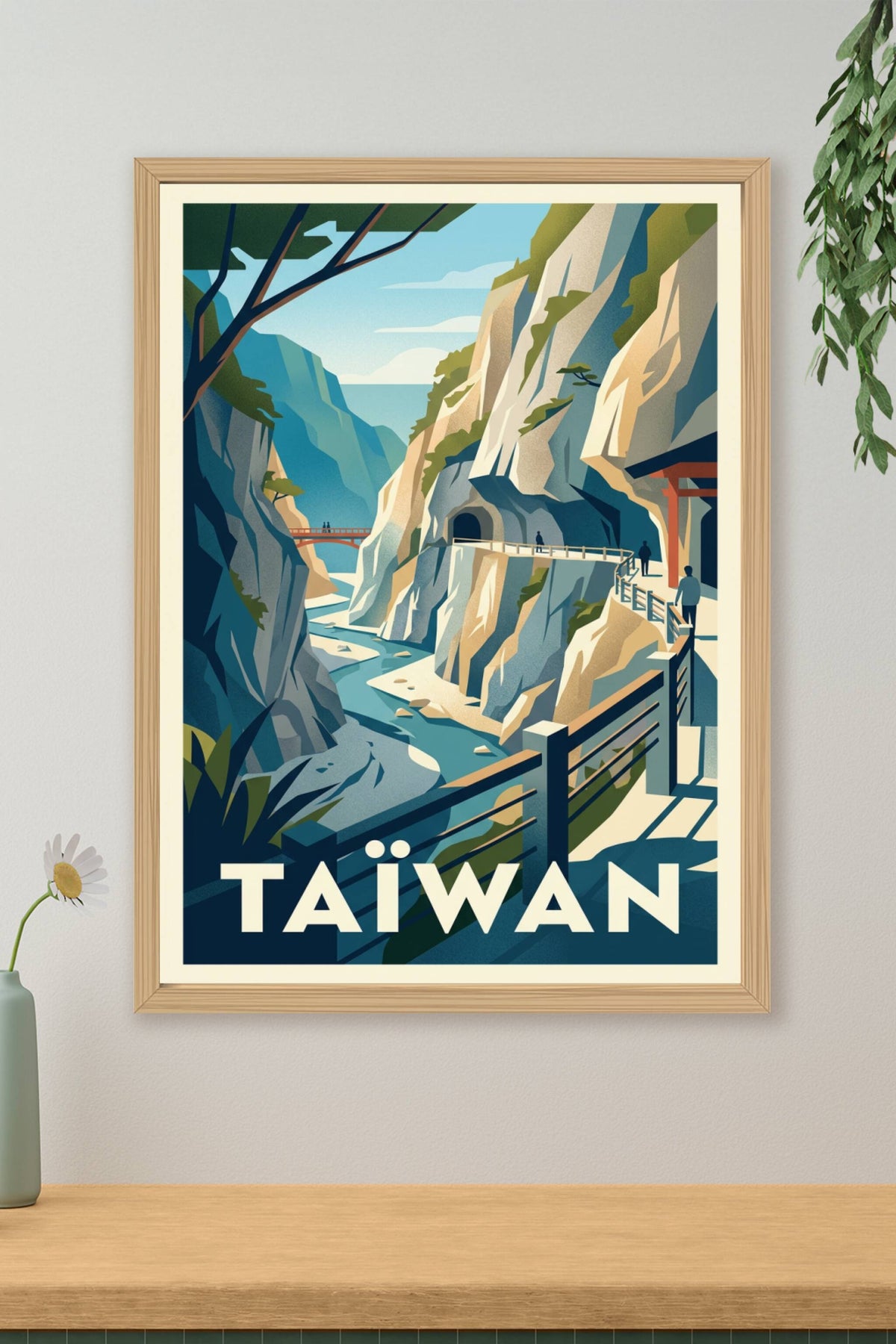 Affiche de Taïwan, les Gorges de Taroko
