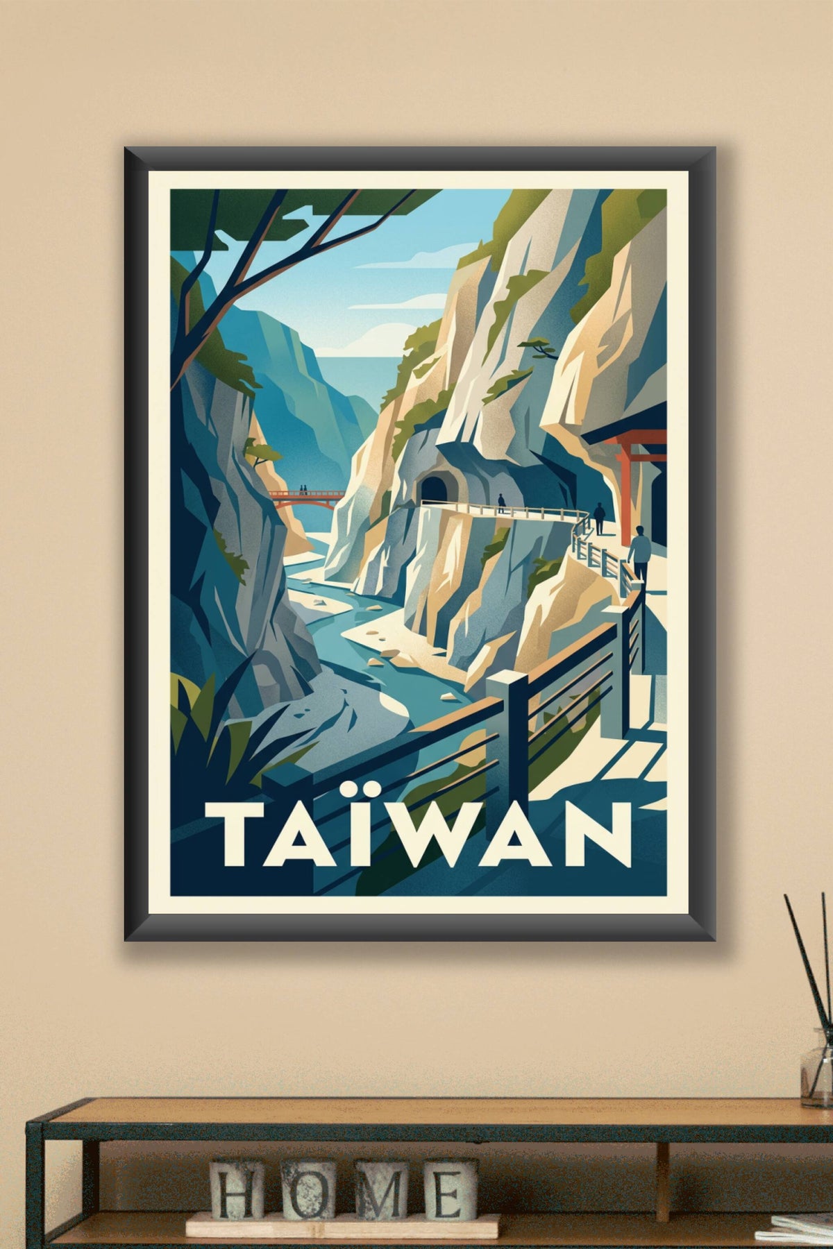 Affiche de Taïwan, les Gorges de Taroko