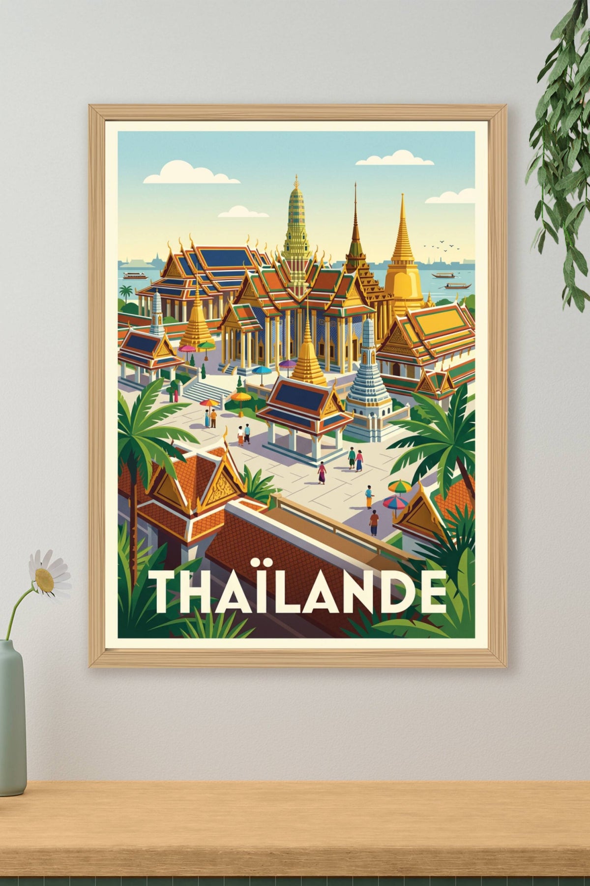 Poster Thaïlande, temples de Bangkok