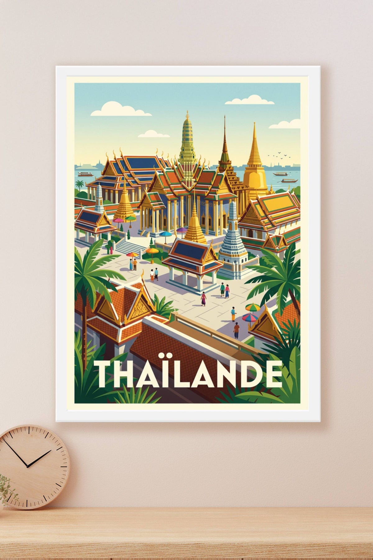 Poster Thaïlande, temples de Bangkok