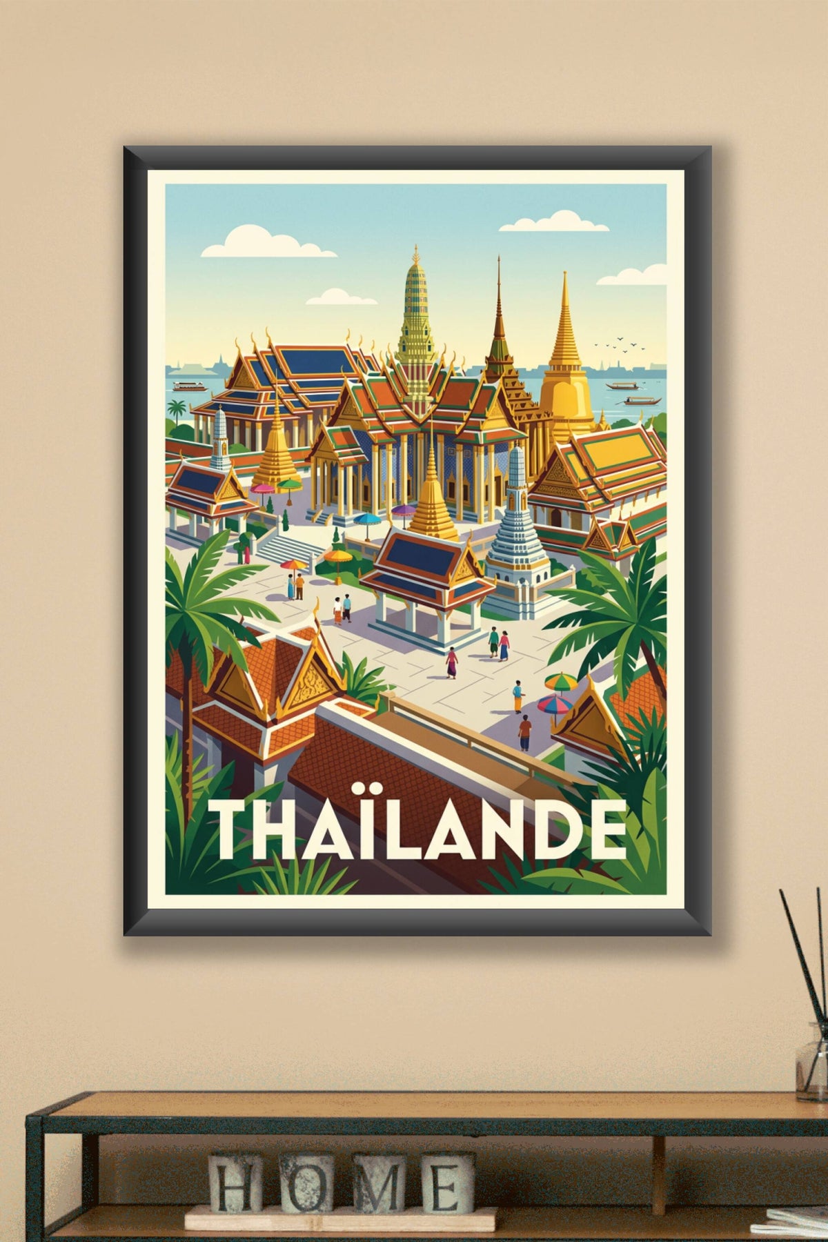 Poster Thaïlande, temples de Bangkok