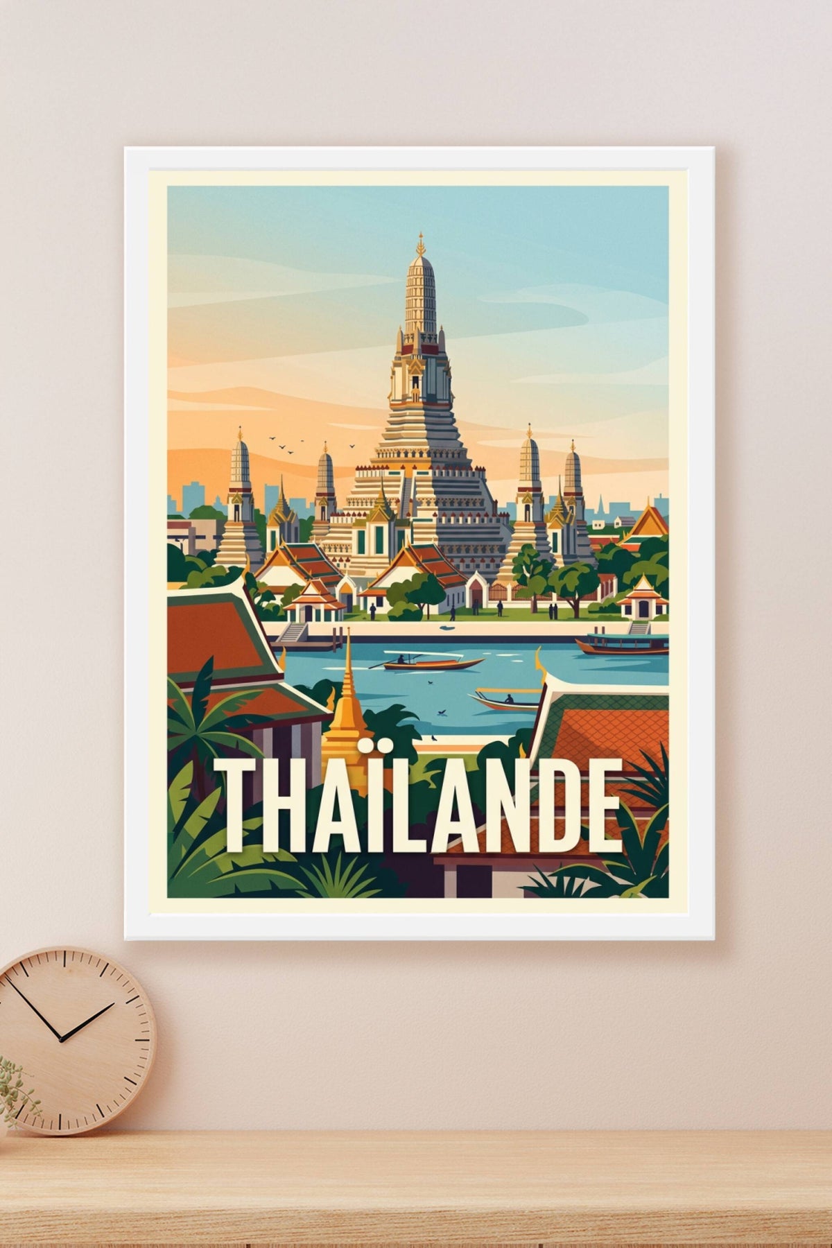 Affiche de Thaïlande, temple Wat Arun