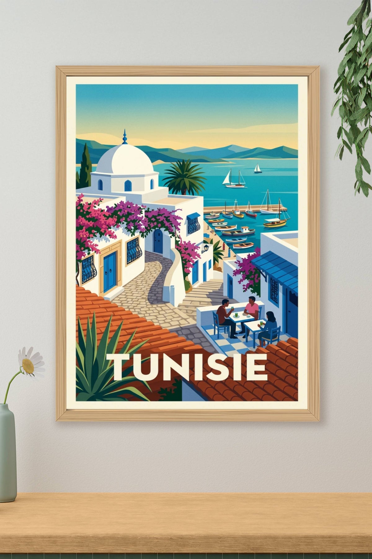 Affiche de la Tunisie, village de Sidi Bou Saïd