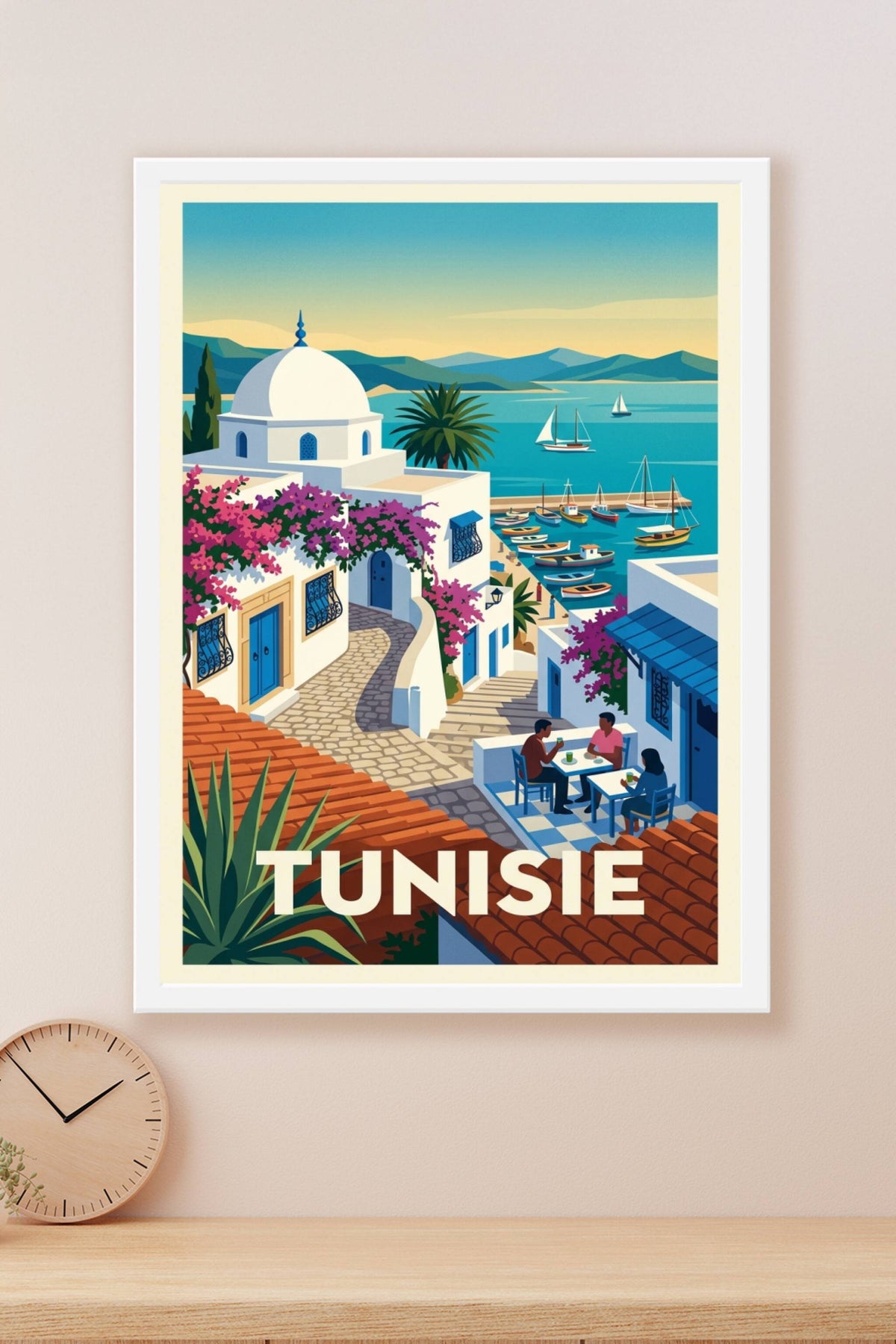Affiche de la Tunisie, village de Sidi Bou Saïd