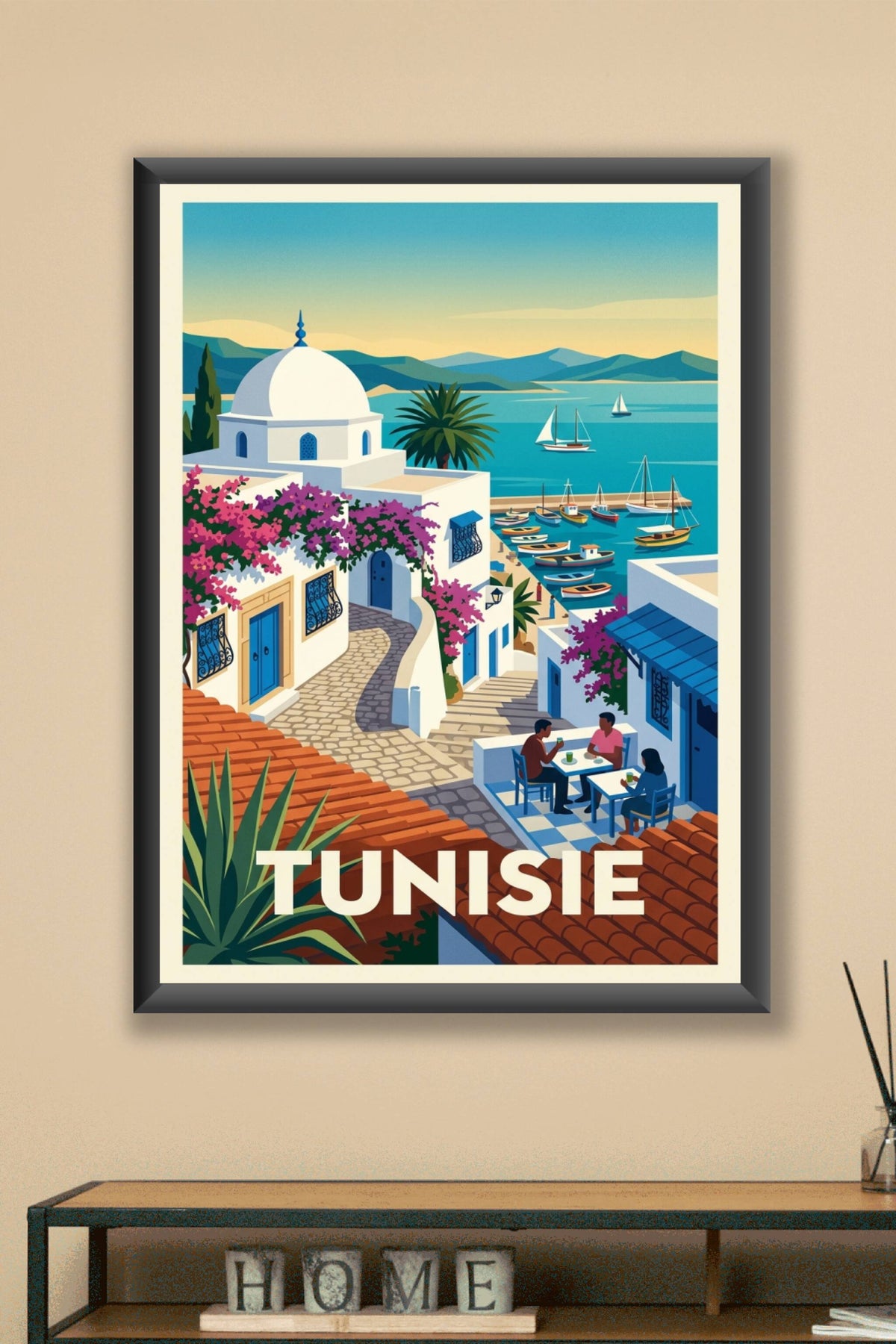 Affiche de la Tunisie, village de Sidi Bou Saïd