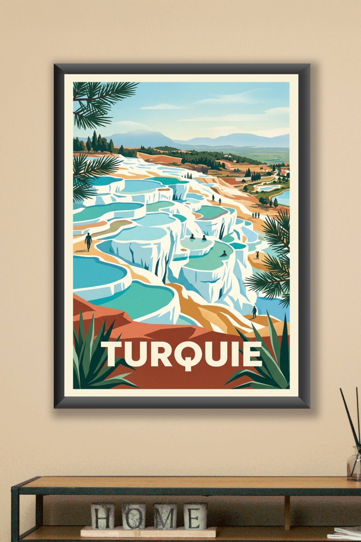 Affiche de Turquie, terrasses de Pamukkale