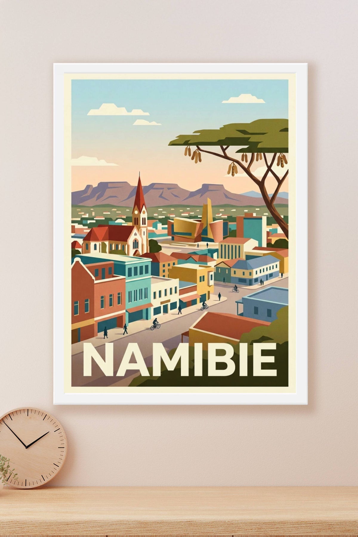 Affiche de Namibie, Windhoek et montagnes | Afich