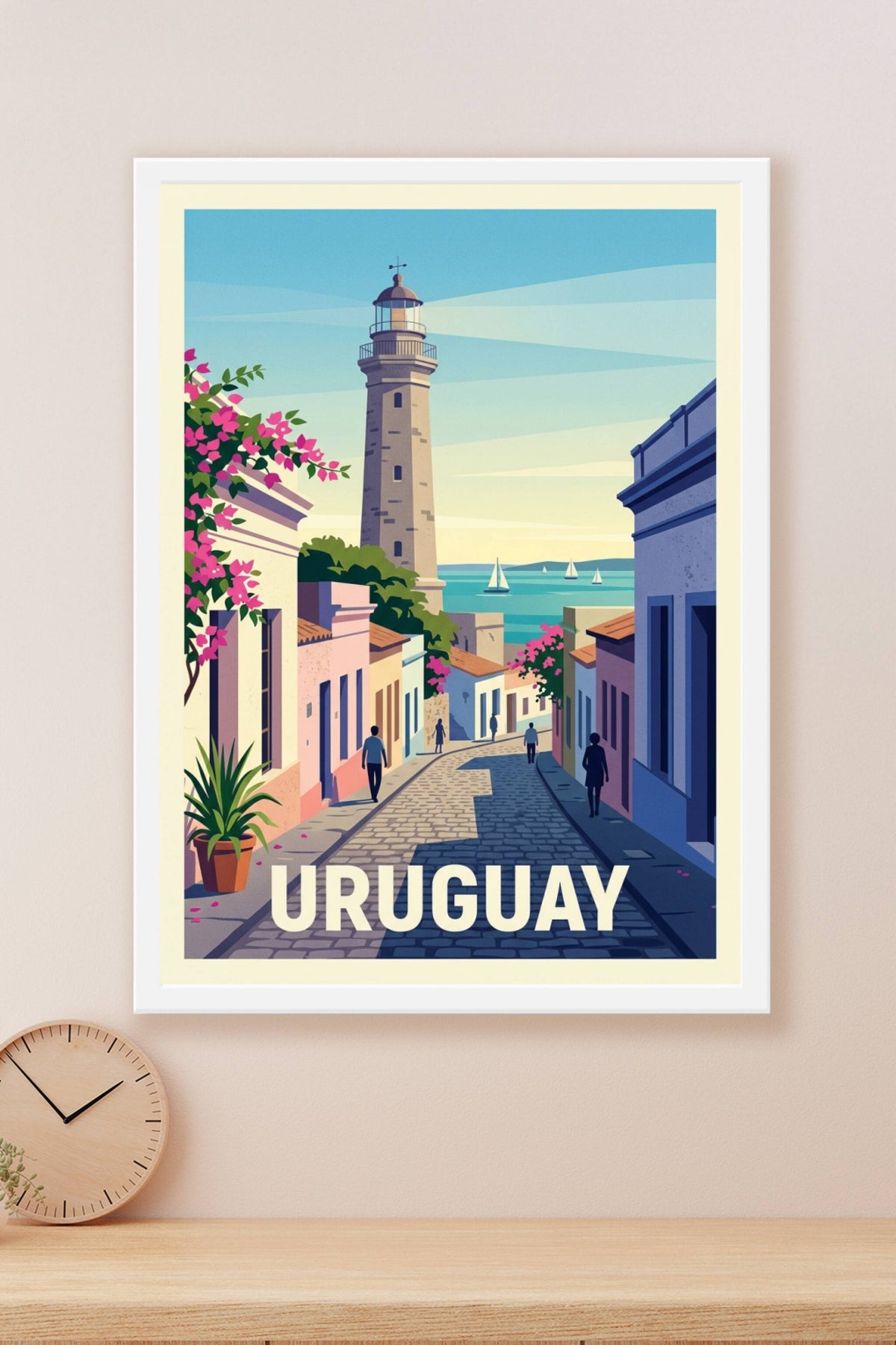 Affiche d'Uruguay, phare de Colonia del Sacramento