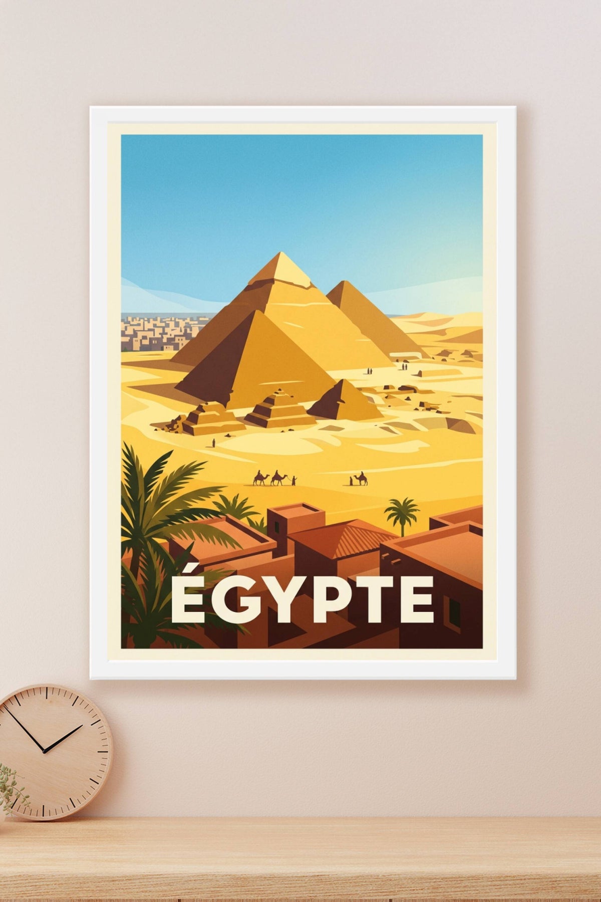 Affiche d'Égypte, pyramides de Gizeh | Afich