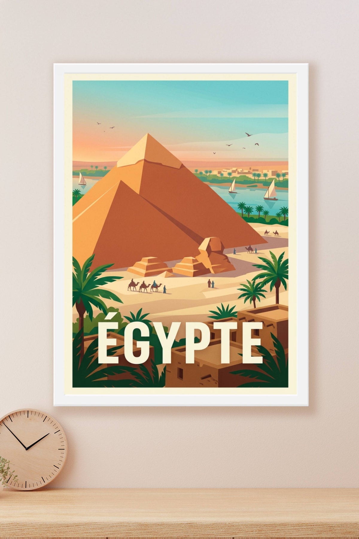 Affiche d'Égypte, Pyramides et Sphinx | Afich