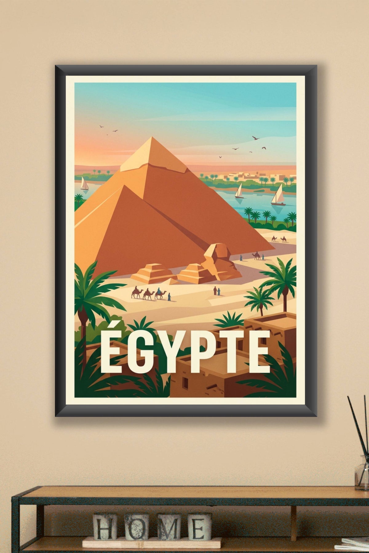 Affiche d'Égypte, Pyramides et Sphinx | Afich