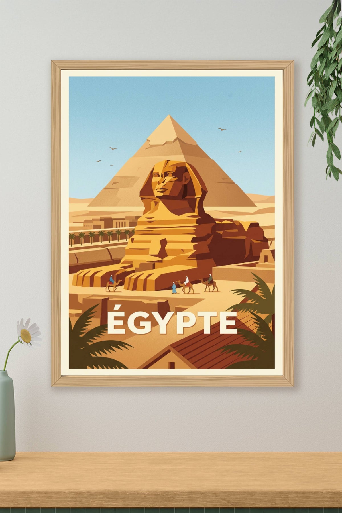 Affiche d'Égypte, poster Sphinx de Gizeh | Afich