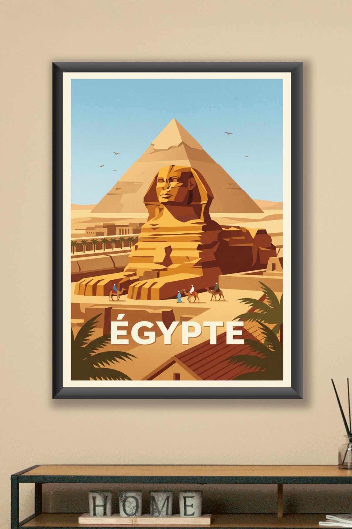 Affiche d'Égypte, poster Sphinx de Gizeh | Afich