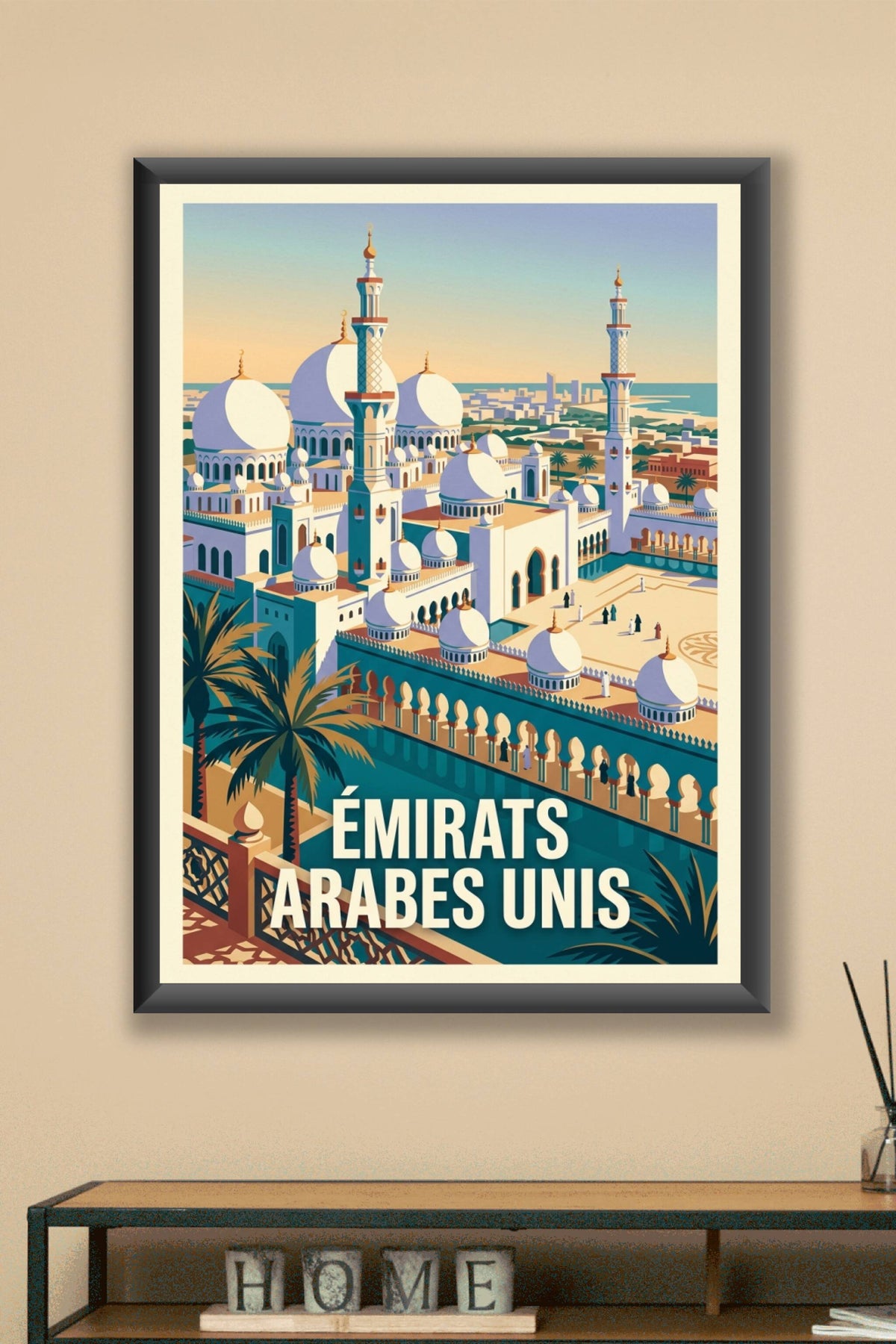 Affiche des Émirats Arabes Unis, poster voyage | Afich