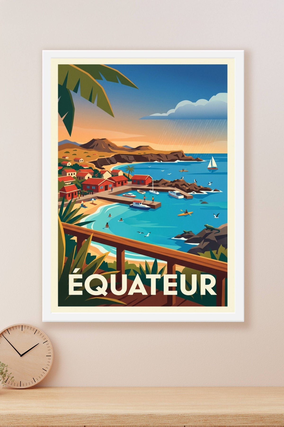 Poster d'Équateur, les Galápagos et iguanes | Afich