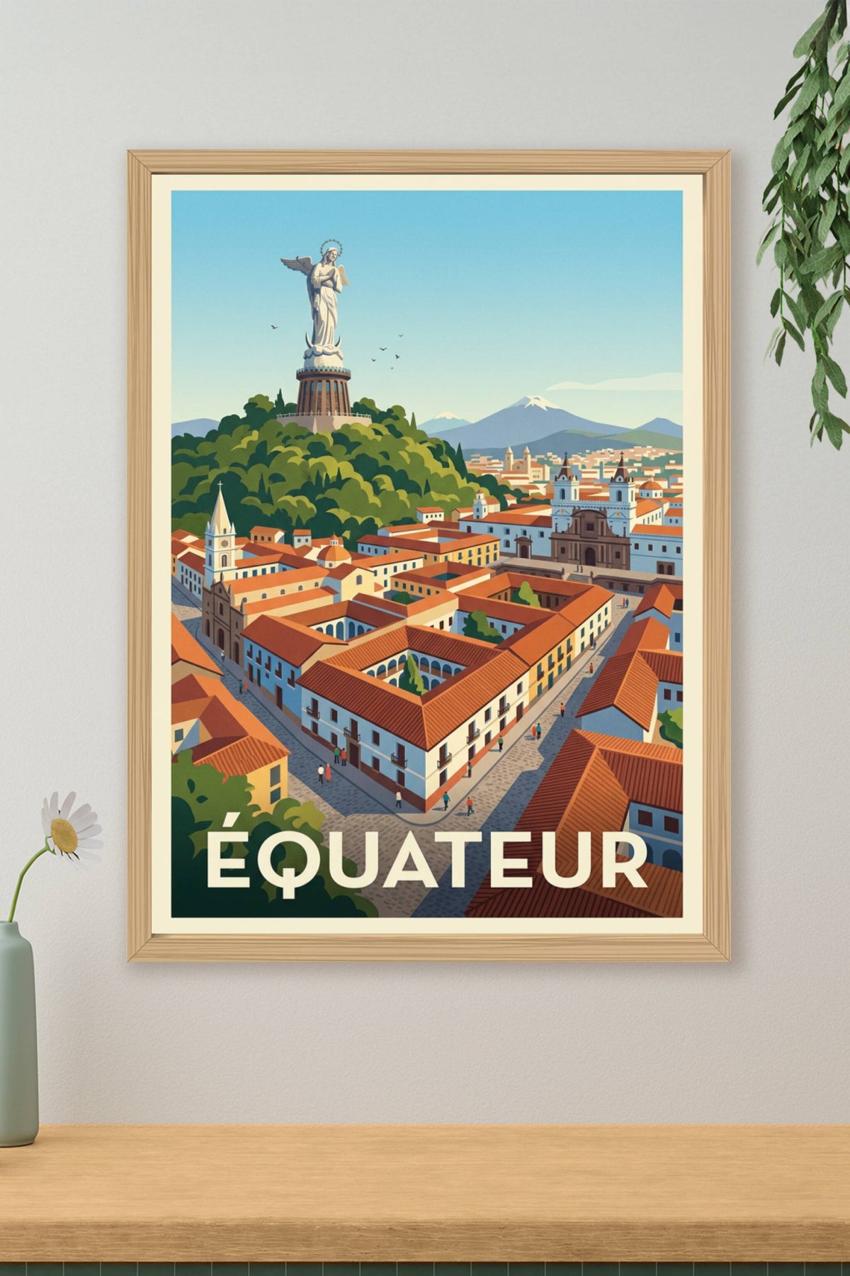 Affiche d'Équateur, la Vierge du Panecillo | Afich