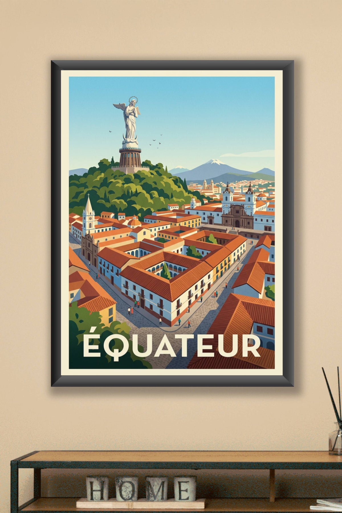Affiche d'Équateur, la Vierge du Panecillo | Afich