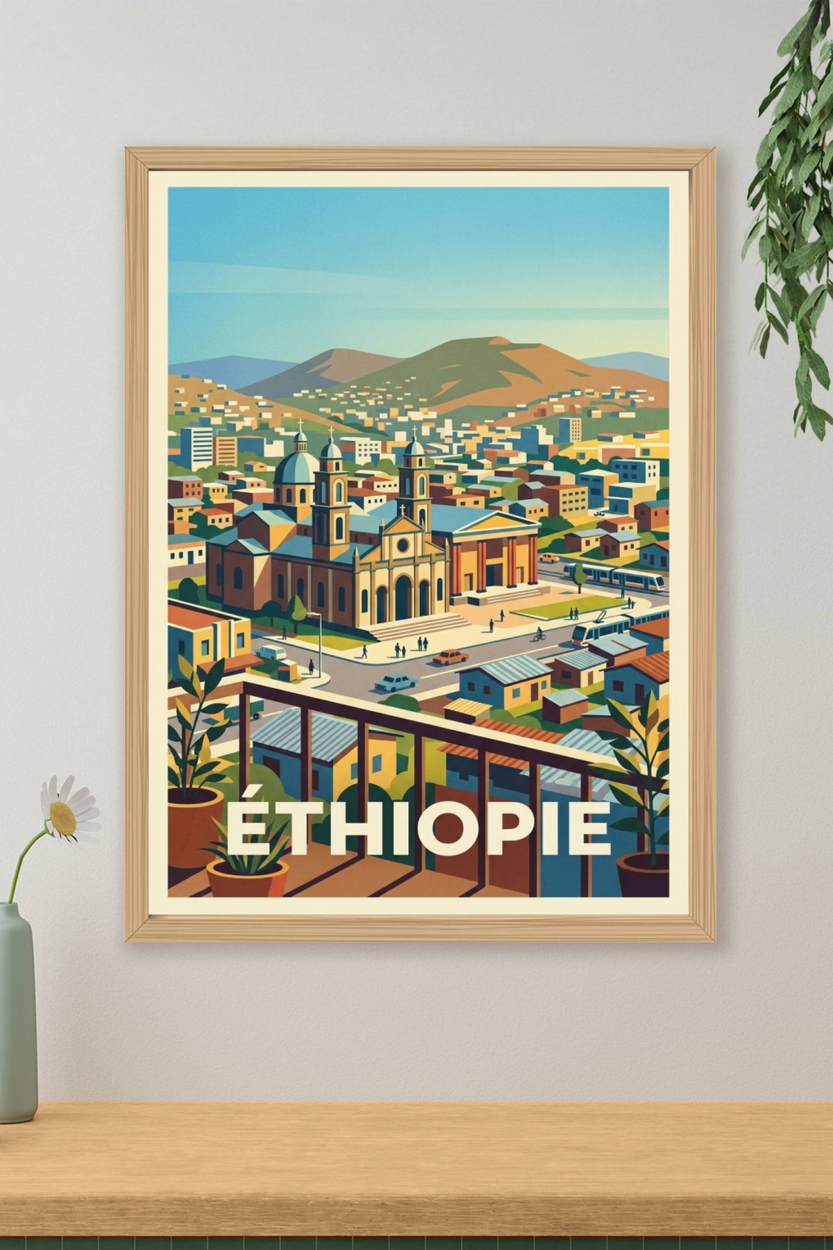 Poster d'Éthiopie, ville d'Addis-Abeba | Afich