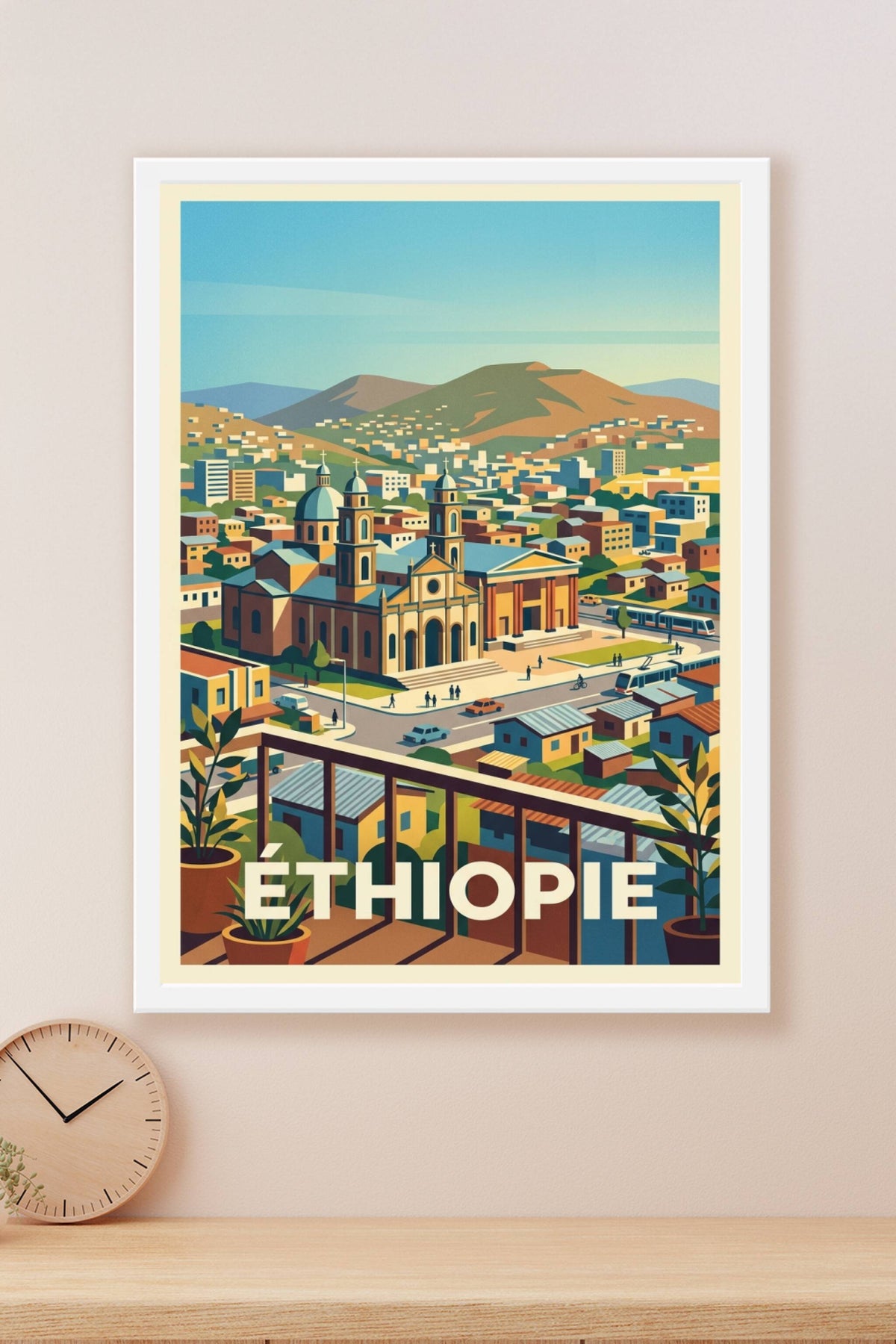 Poster d'Éthiopie, ville d'Addis-Abeba | Afich
