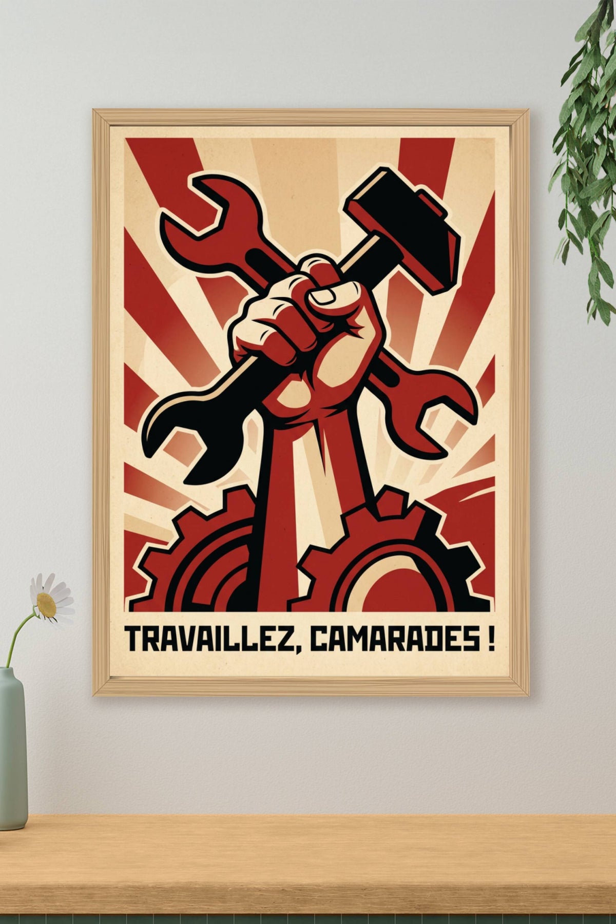 Affiche de propagande, Travaillez Camarades | Afich