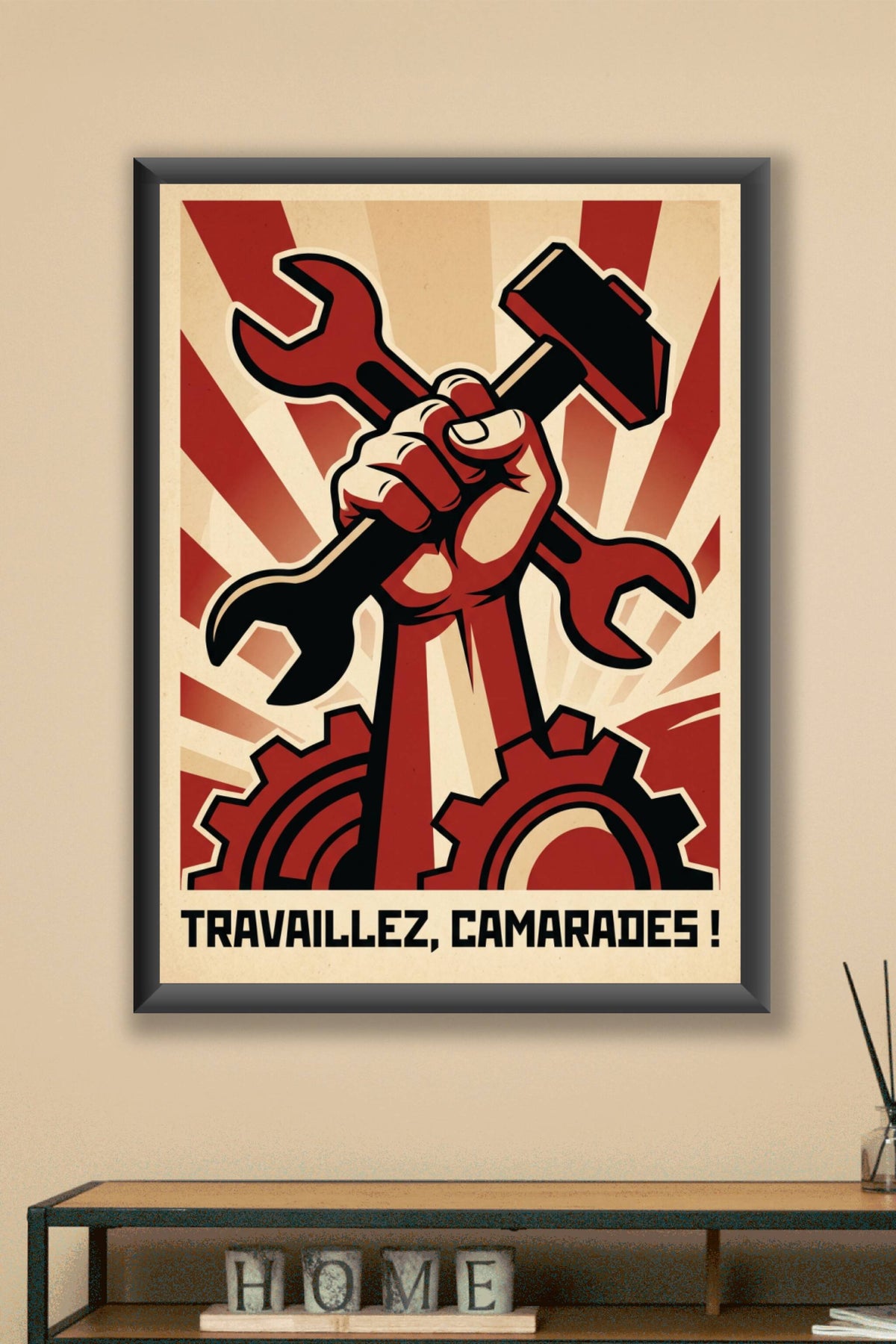 Affiche de propagande, Travaillez Camarades | Afich