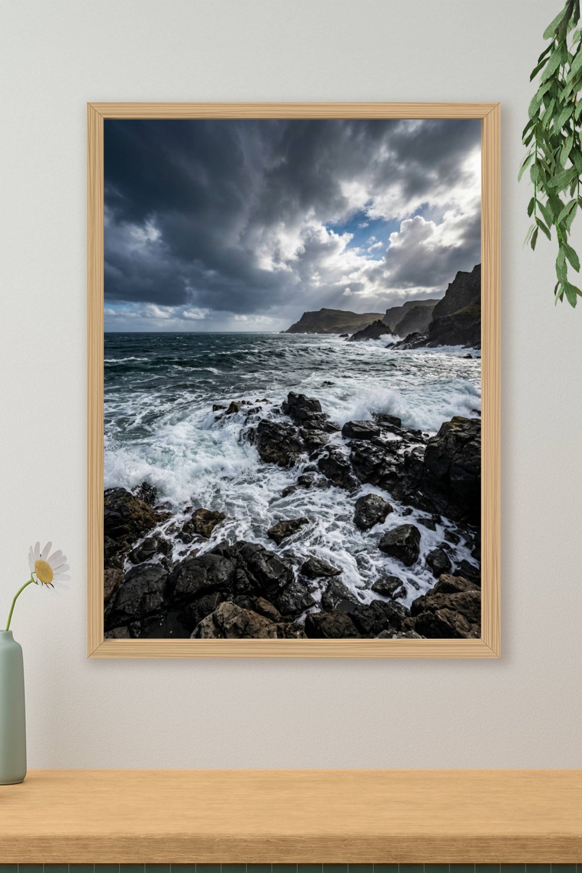 Affiche de côte sauvage, poster bord de mer