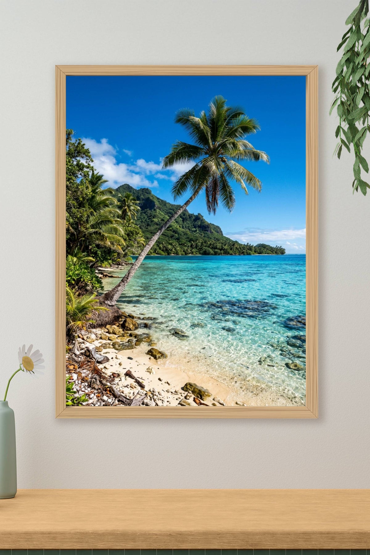 Affiche de Polynésie, lagon turquoise