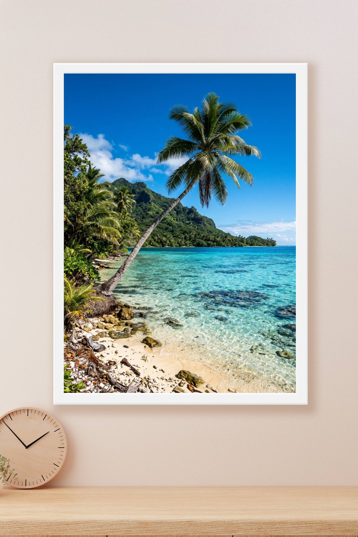 Affiche de Polynésie, lagon turquoise
