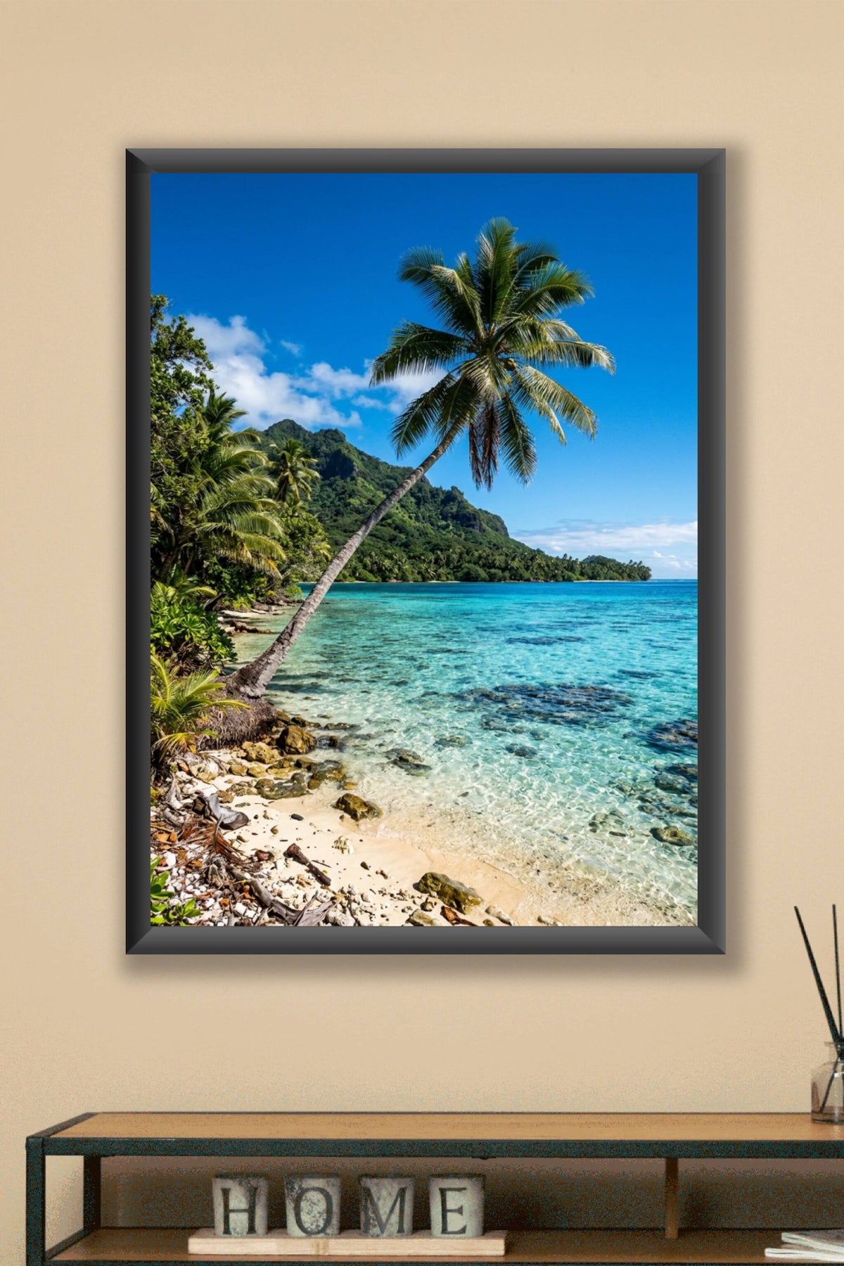 Affiche de Polynésie, lagon turquoise