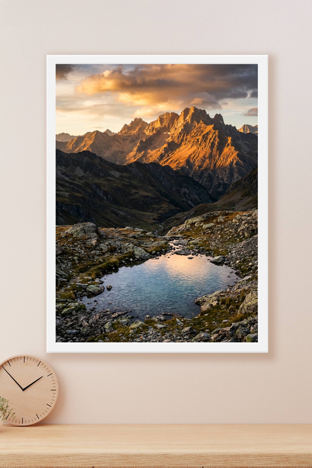 Affiche de haute montagne, poster lac d'altitude
