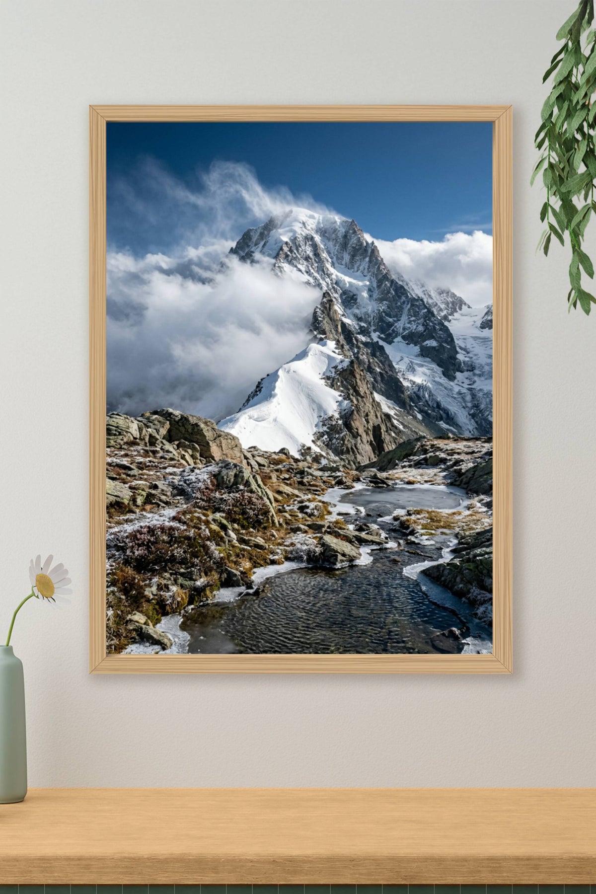 Affiche du Mont-Blanc, poster sommet enneigé