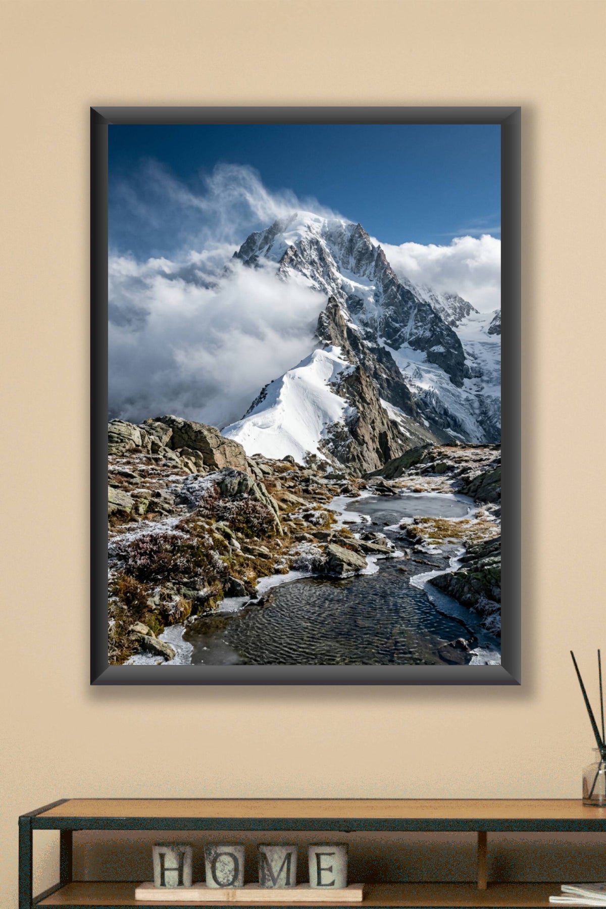 Affiche du Mont-Blanc, poster sommet enneigé