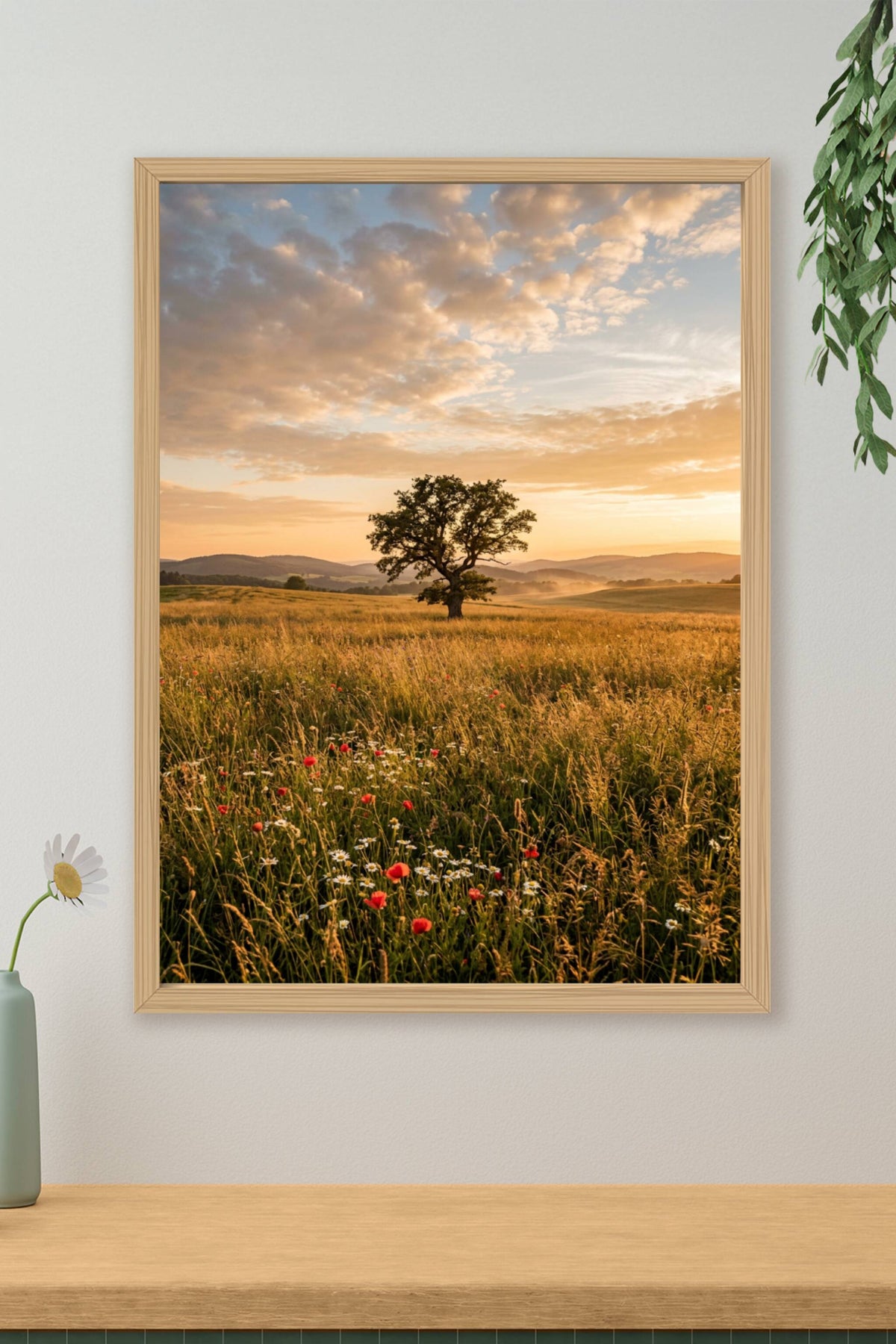 Affiche de campagne, poster arbre solitaire