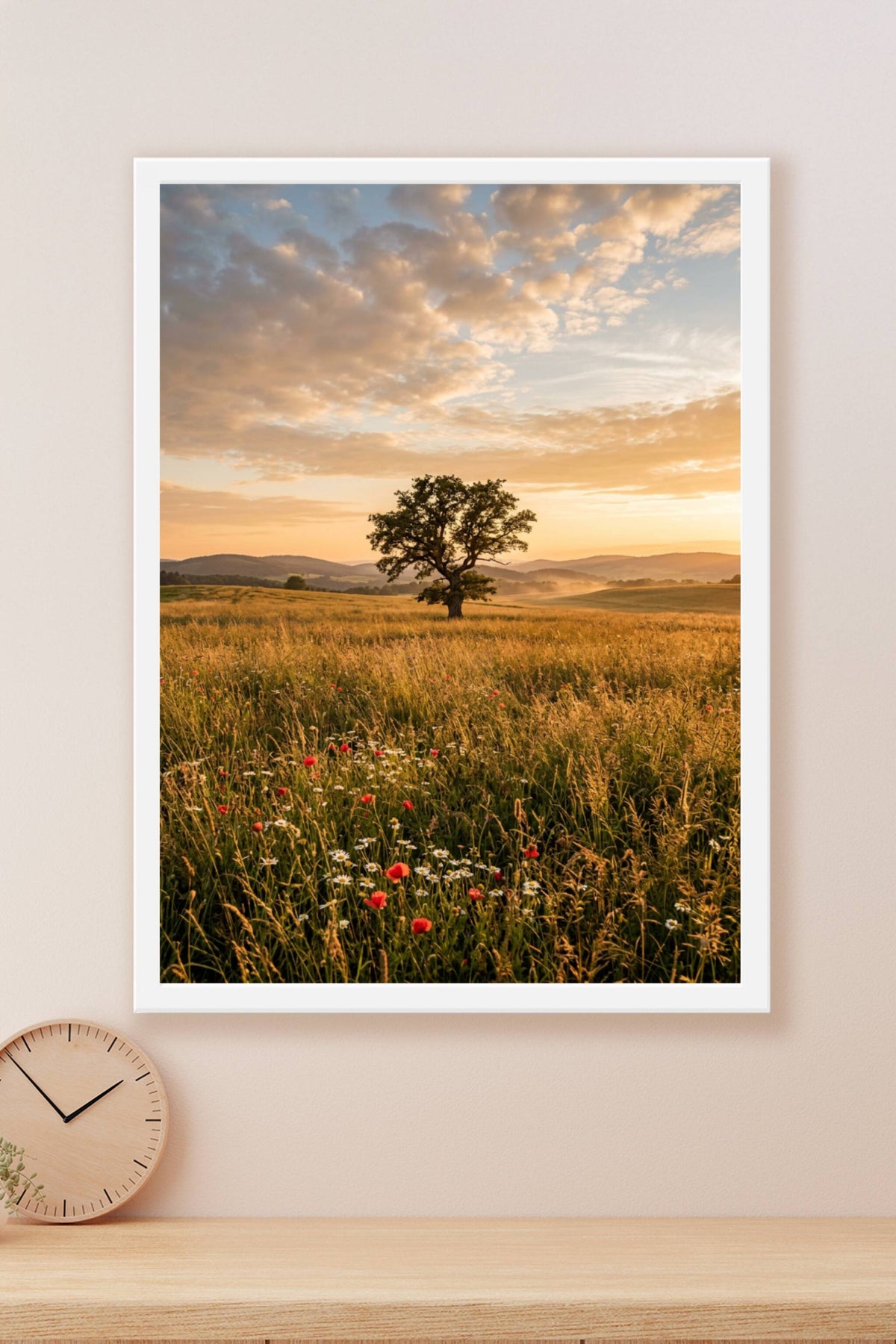 Affiche de campagne, poster arbre solitaire