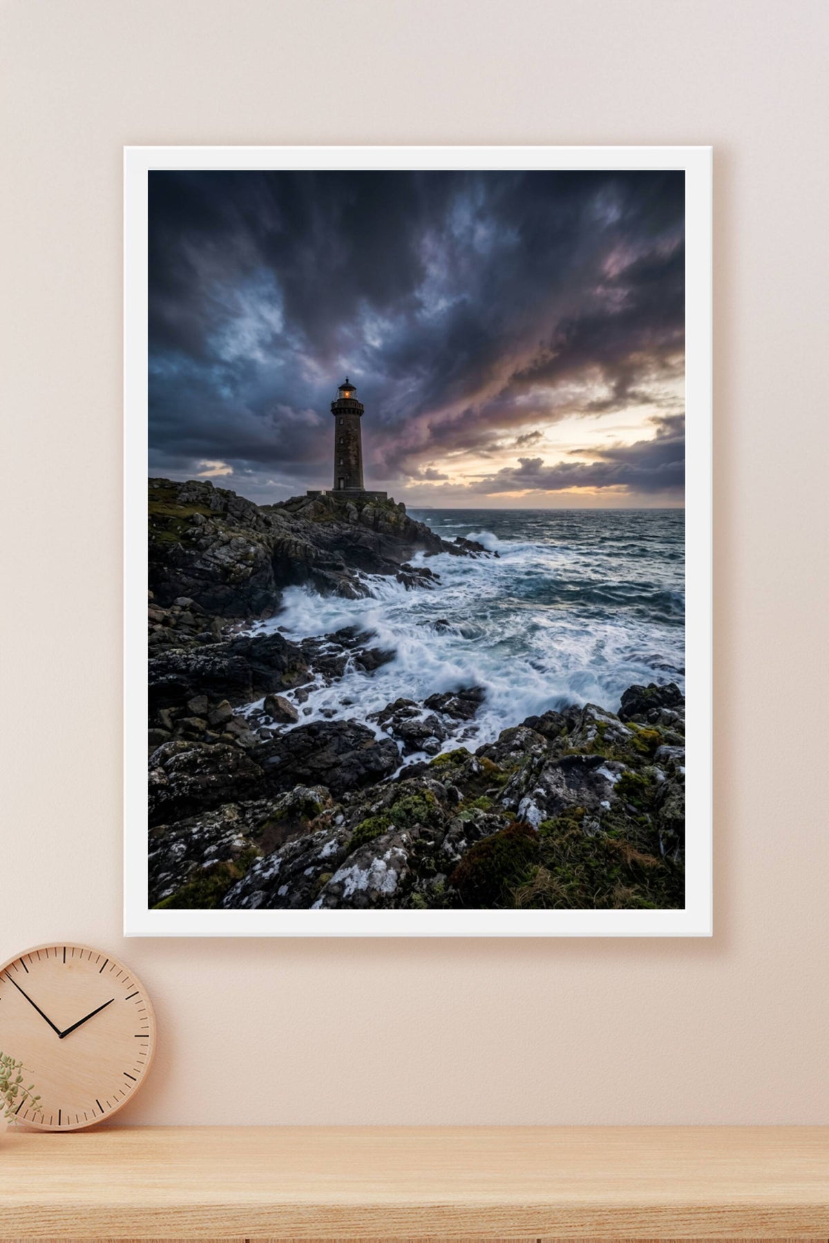 Affiche du Phare du Petit Minou, poster ciel d'orage