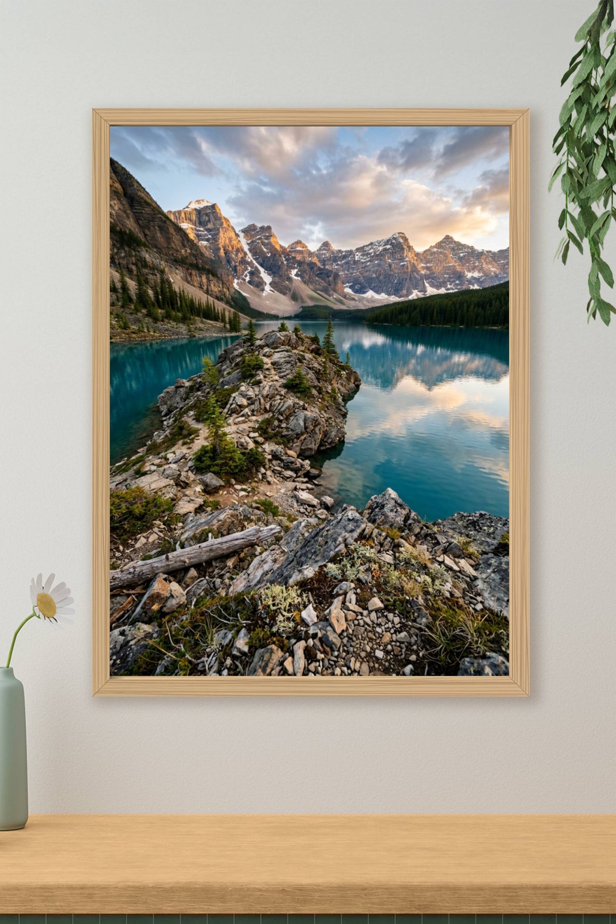 Affiche du Lac Moraine, poster montagnes Rocheuses