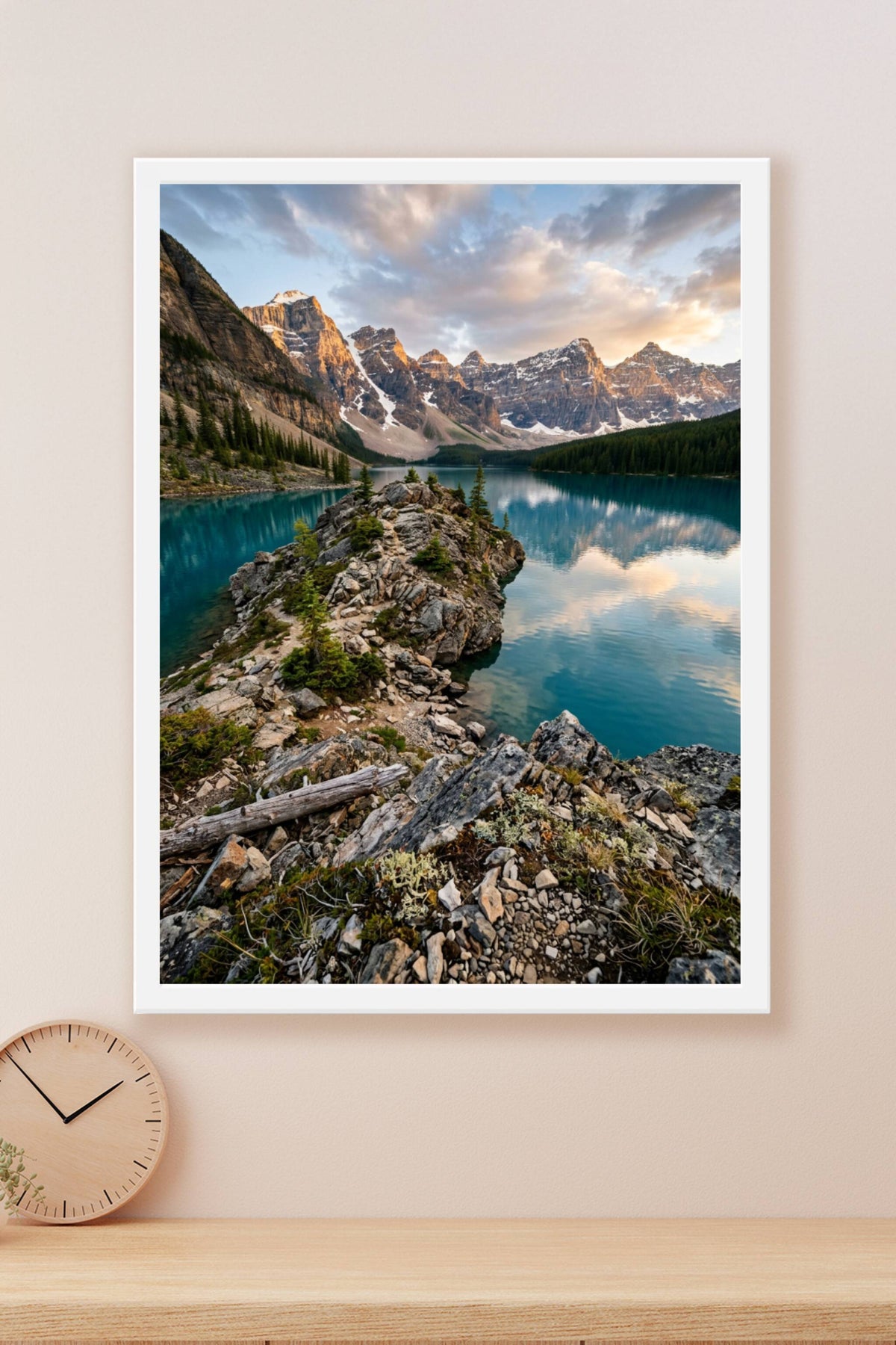 Affiche du Lac Moraine, poster montagnes Rocheuses