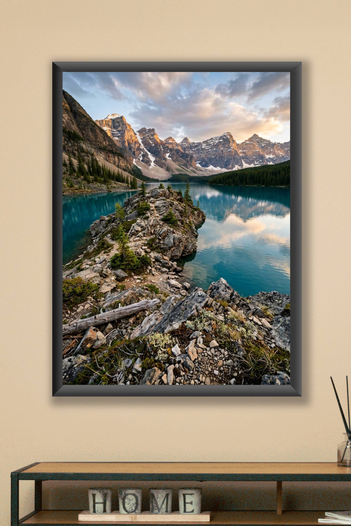 Affiche du Lac Moraine, poster montagnes Rocheuses