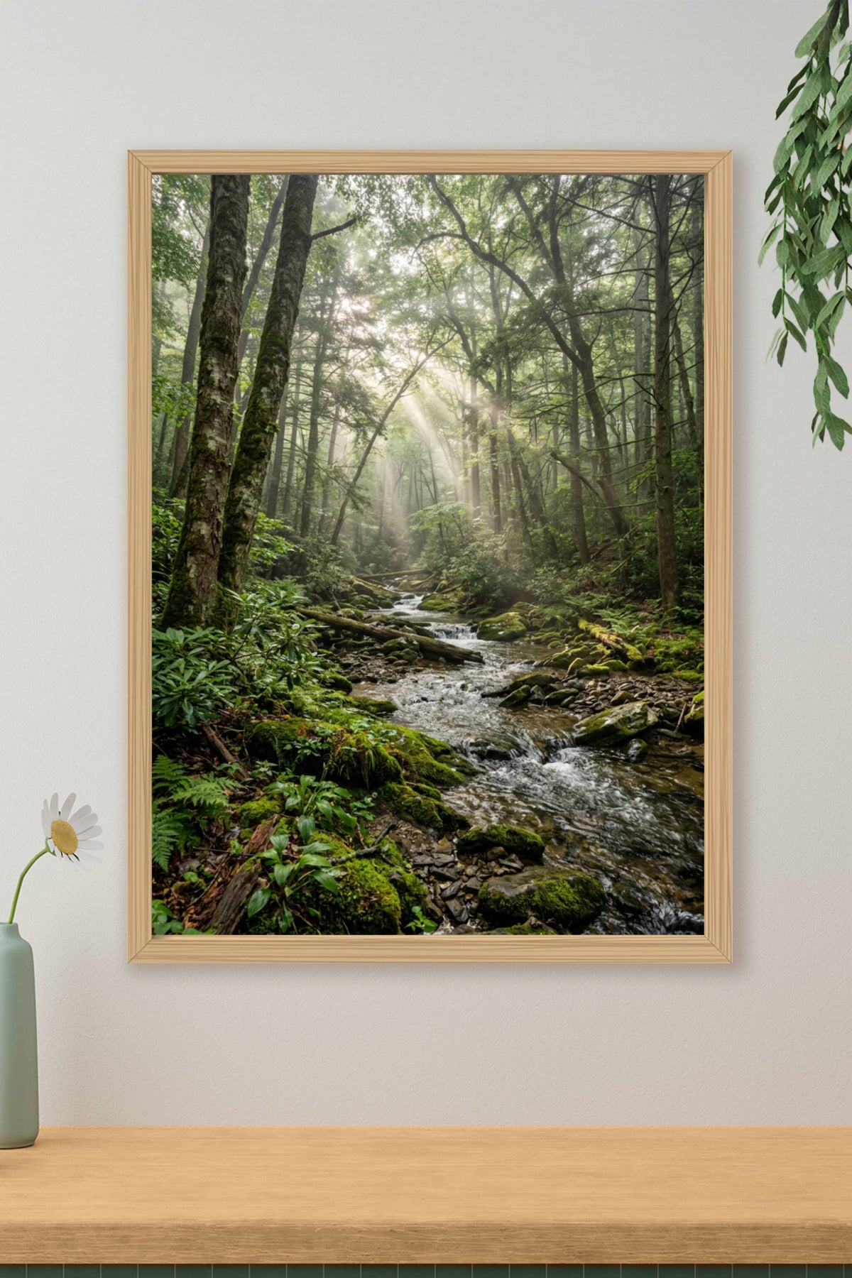 Affiche de Forêt Tropicale, rayons de soleil