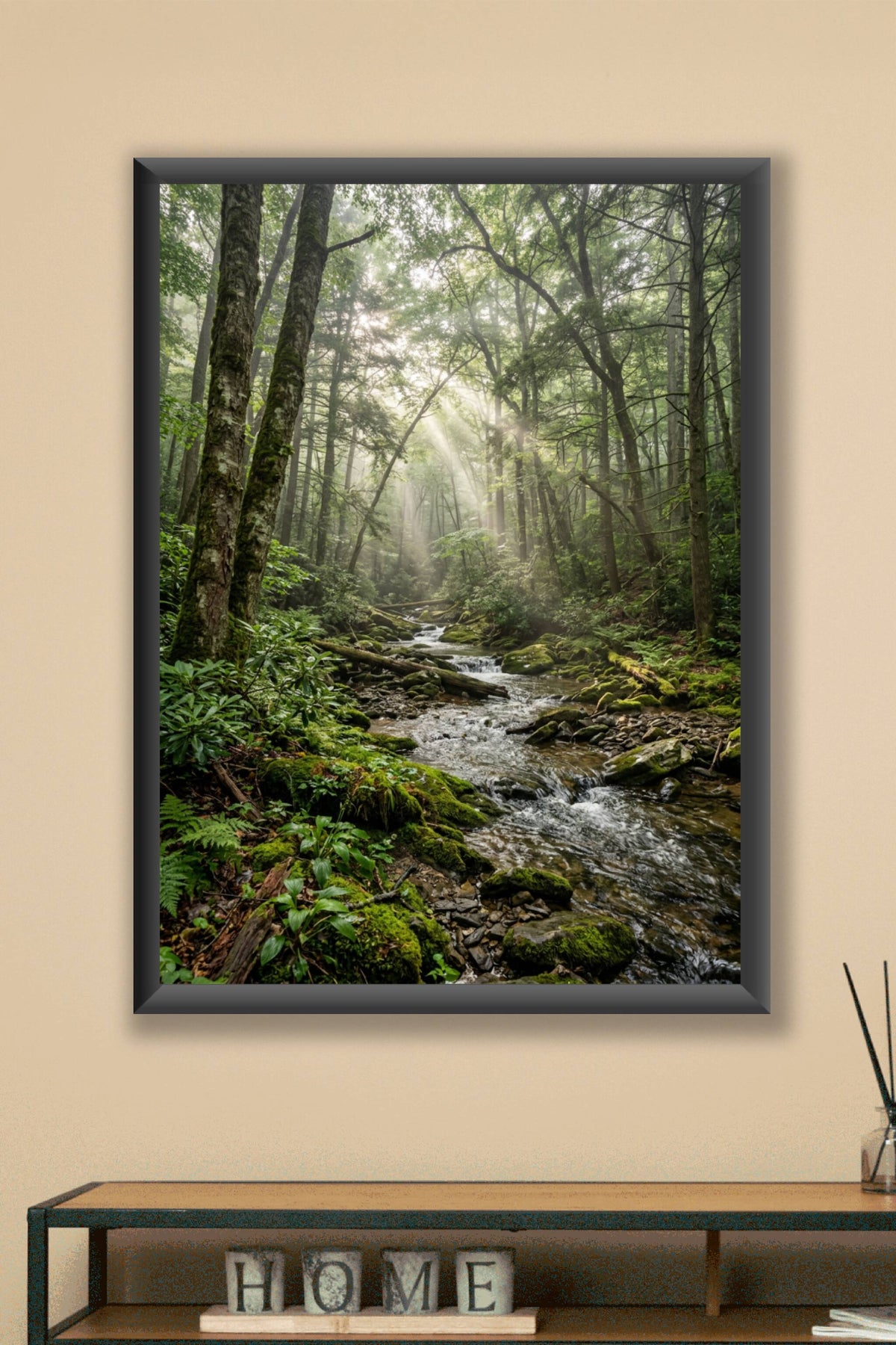 Affiche de Forêt Tropicale, rayons de soleil