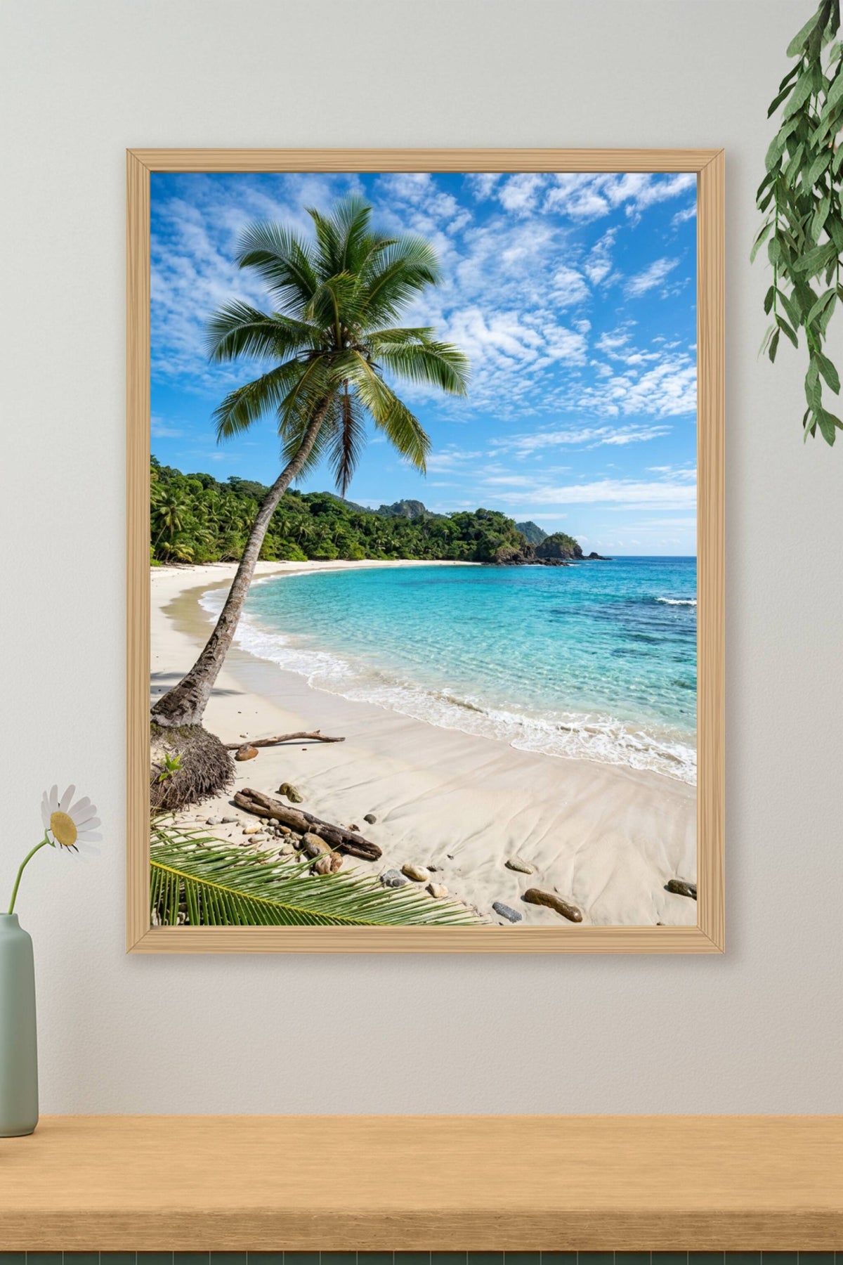 Poster d'une plage tropicale, paysage paradisiaque