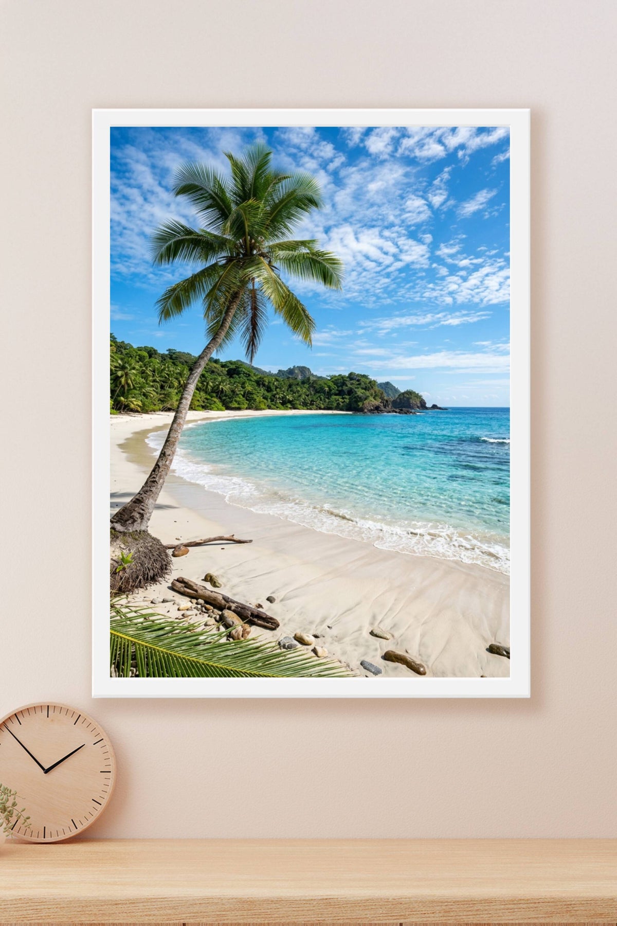 Poster d'une plage tropicale, paysage paradisiaque