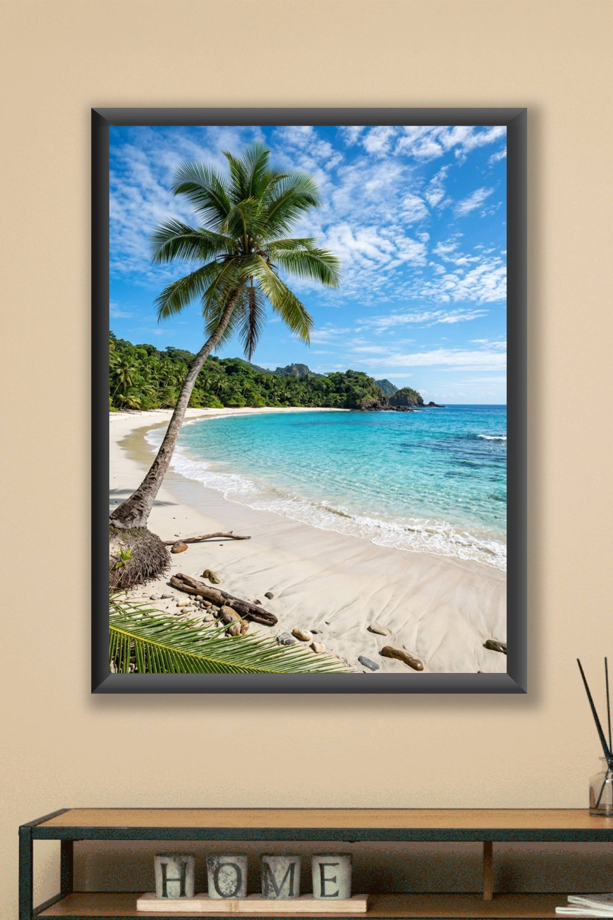 Poster d'une plage tropicale, paysage paradisiaque