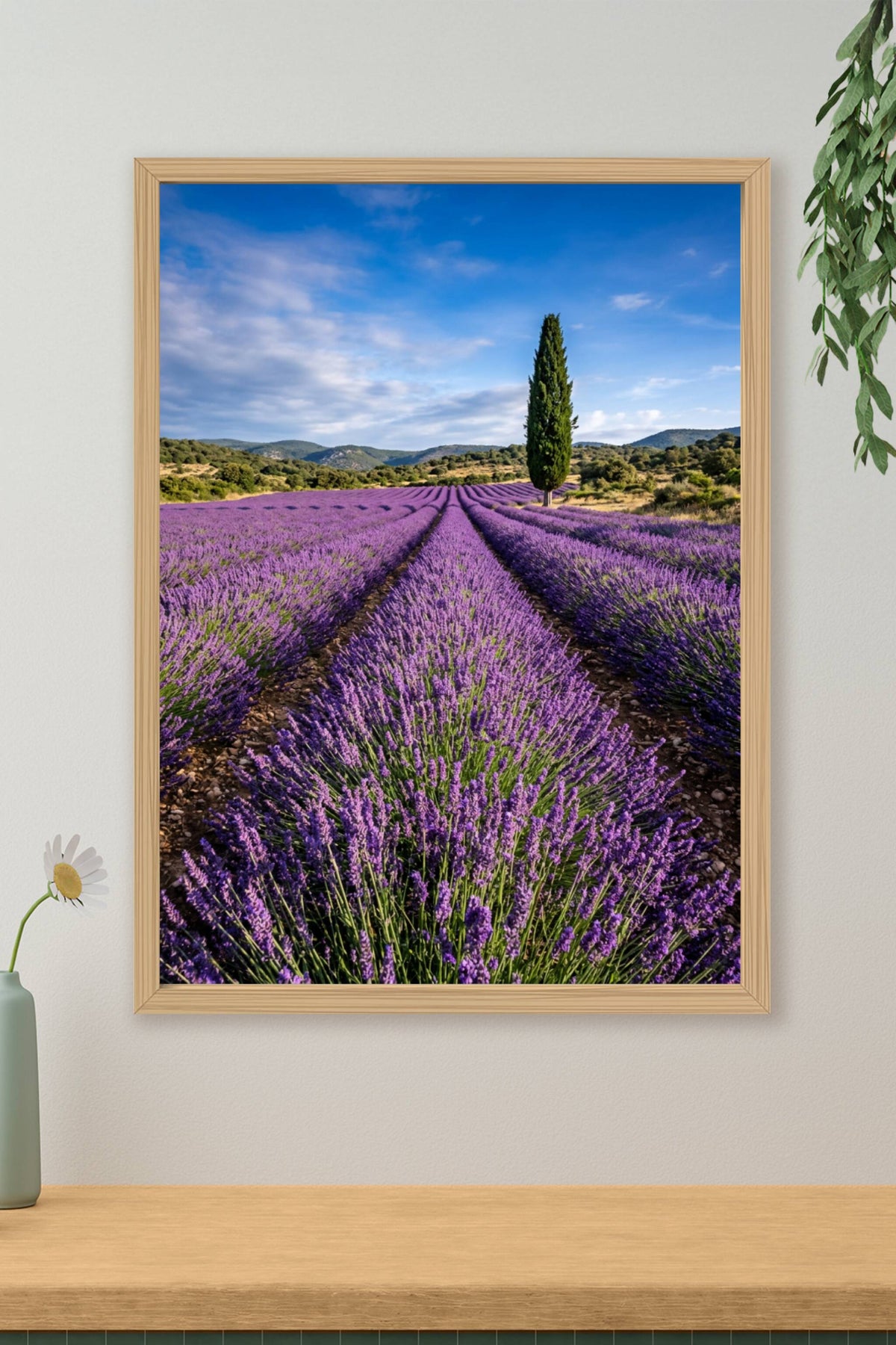 Affiche de Provence, poster champ de lavande