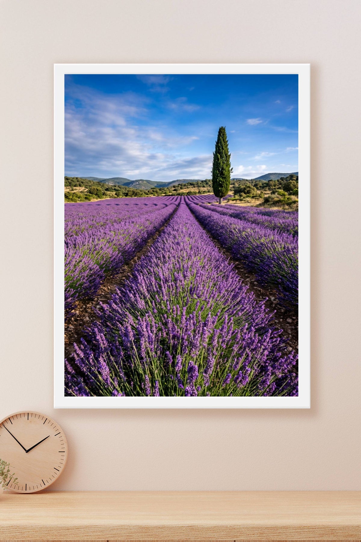 Affiche de Provence, poster champ de lavande