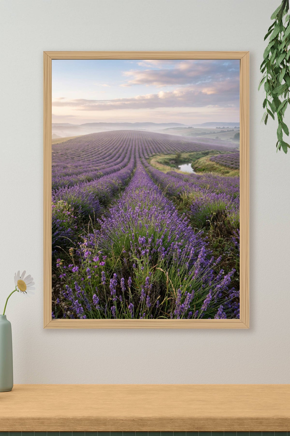 Affiche de Provence, poster de lavande en fleurs