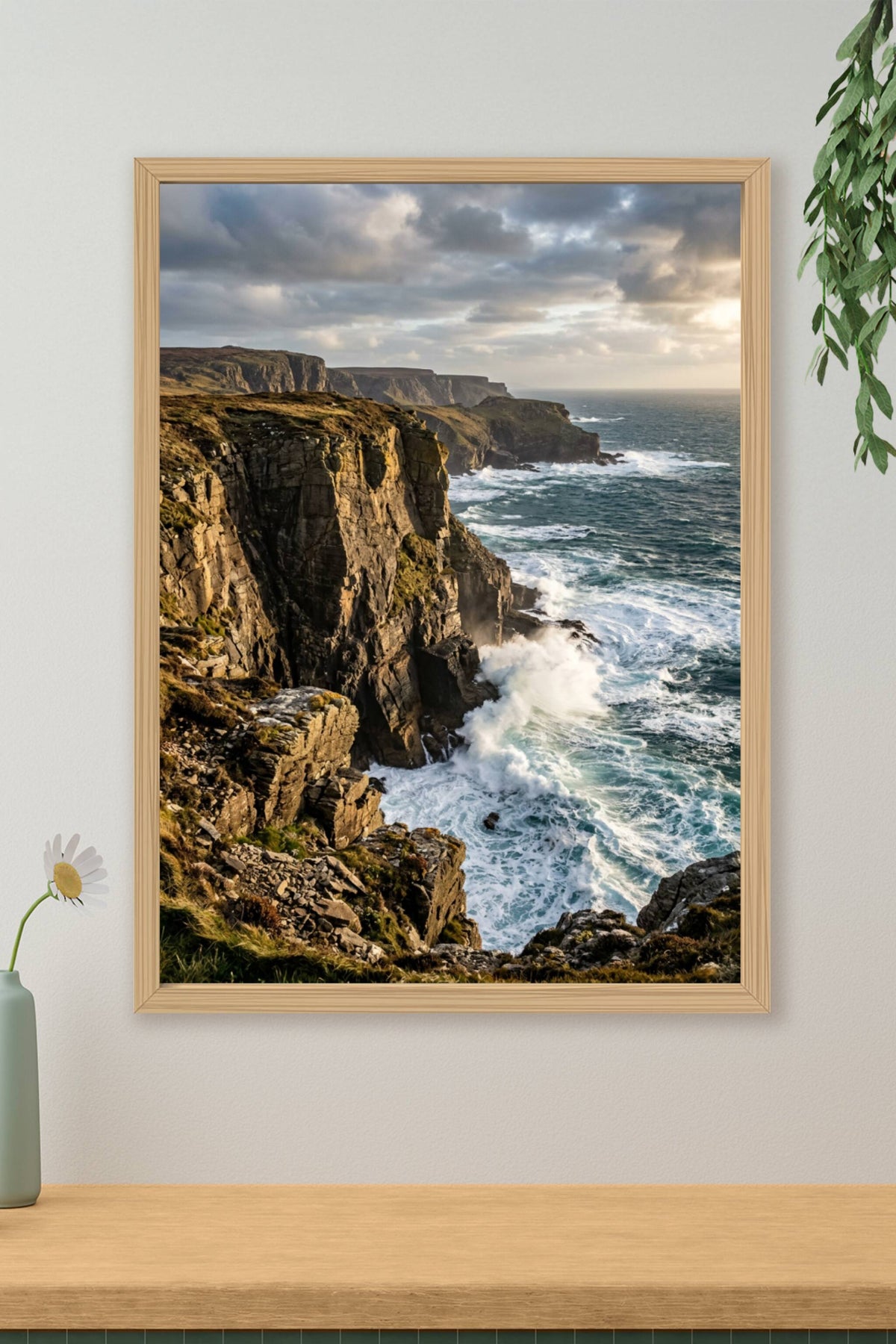 Affiche de falaises, poster paysage côtier