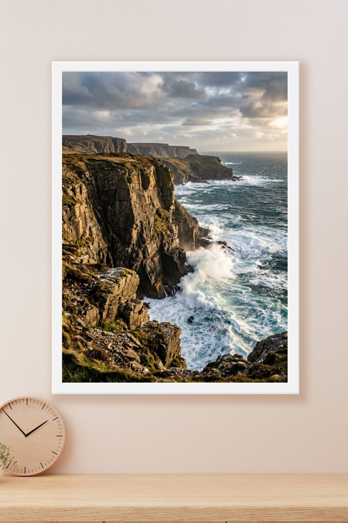 Affiche de falaises, poster paysage côtier