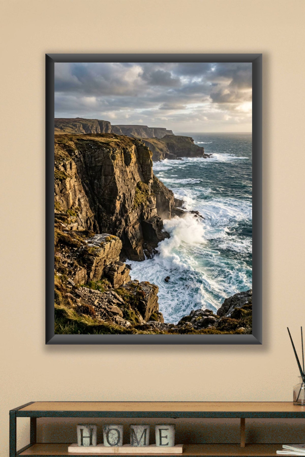 Affiche de falaises, poster paysage côtier