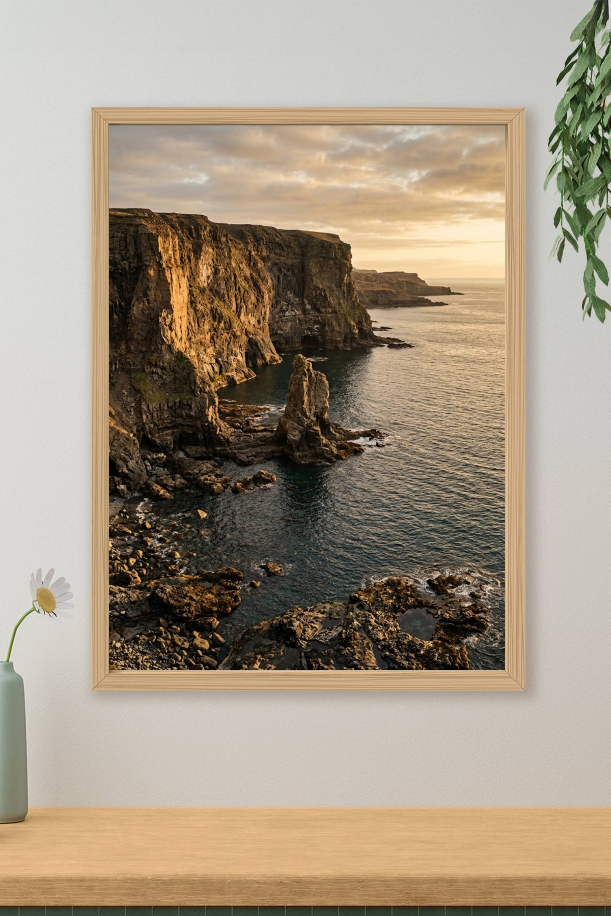 Affiche des falaises d'Ecosse, poster rochers